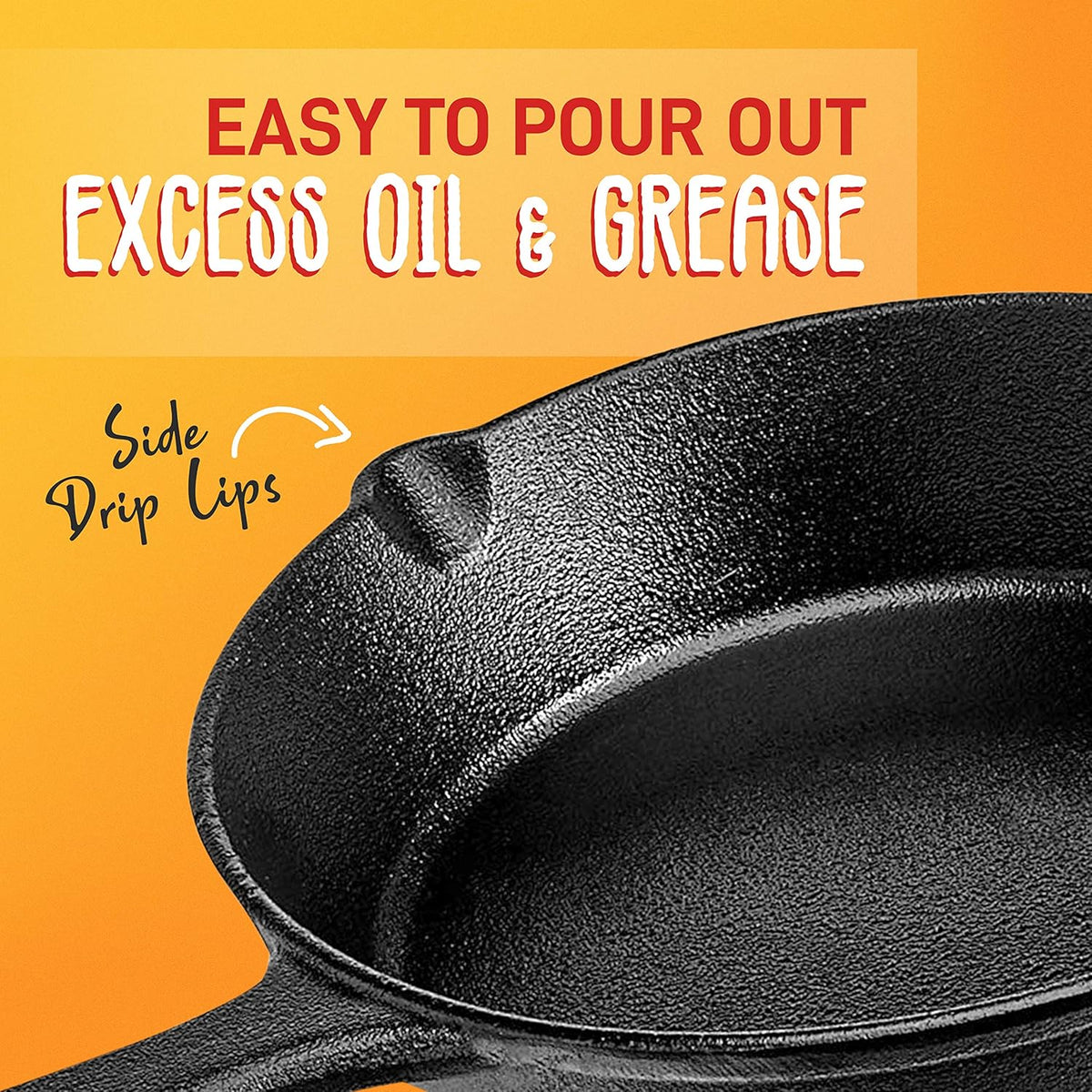 Pre-Seasoned Cast Iron Skillet Nonstick Cookware Set O492