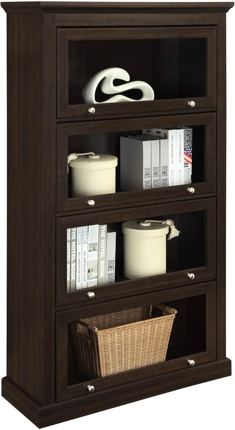 Espresso 4 Shelf Barrister Bookcase U2692