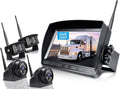 Wireless 3 Backup Camera System with 7 Inch DVR Touch Monitor, HD 1080P Digital Signal Wireless Rear View Camera Kit for RV Truck Trailer Camper B135