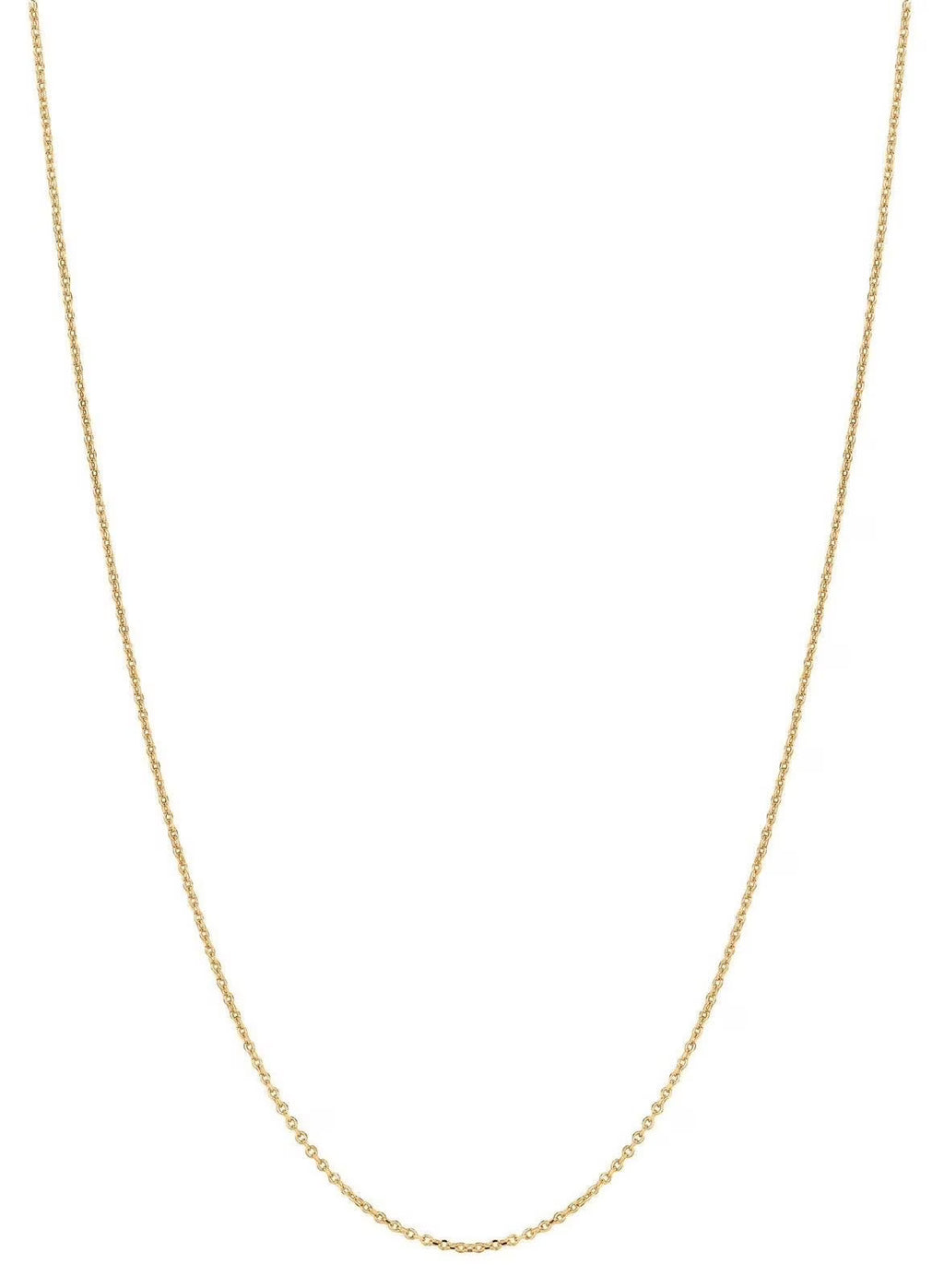 14k Yellow Gold Cable Link Chain Necklace 0.8 Mm 20 Inches Y128