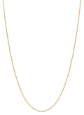 14k Yellow Gold Cable Link Chain Necklace 0.8 Mm 20 Inches Y128