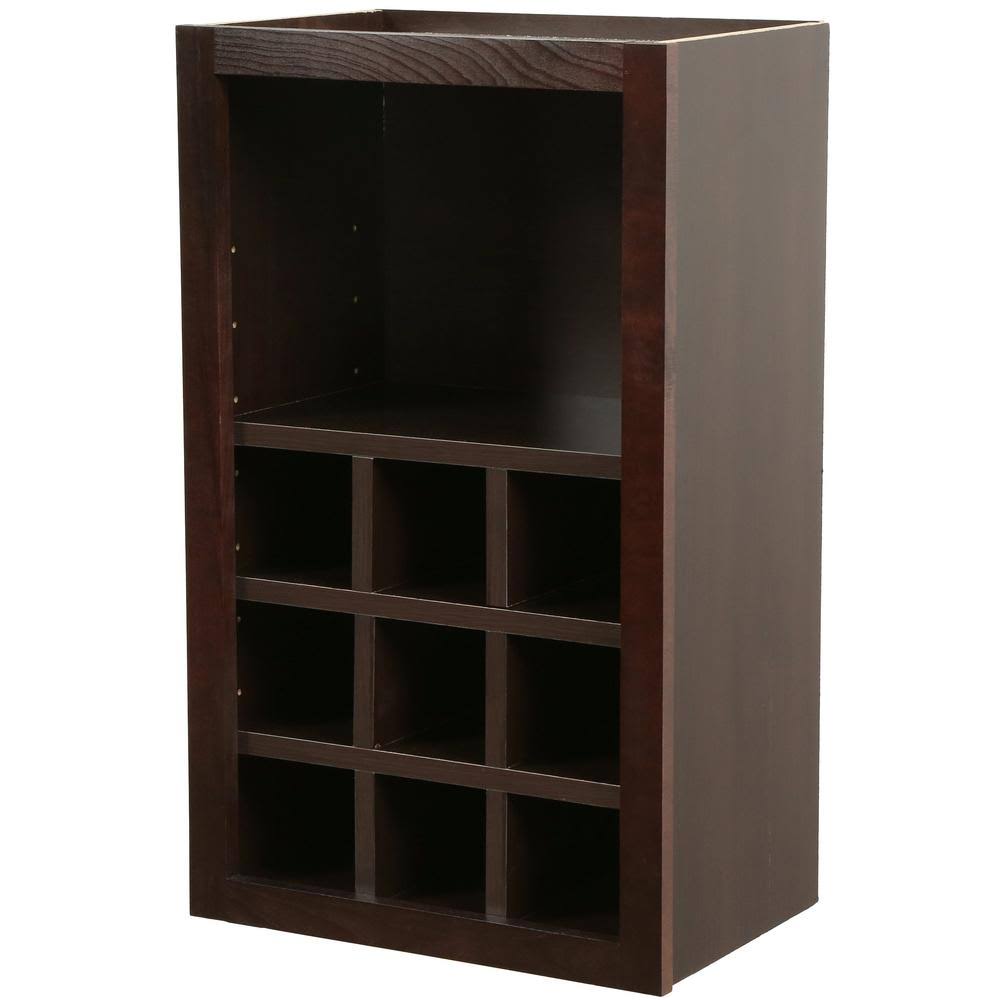 Shaker Assembled 18x30x12 in. Wall Kitchen Cabinet with Shelves and Dividers in Java U175
