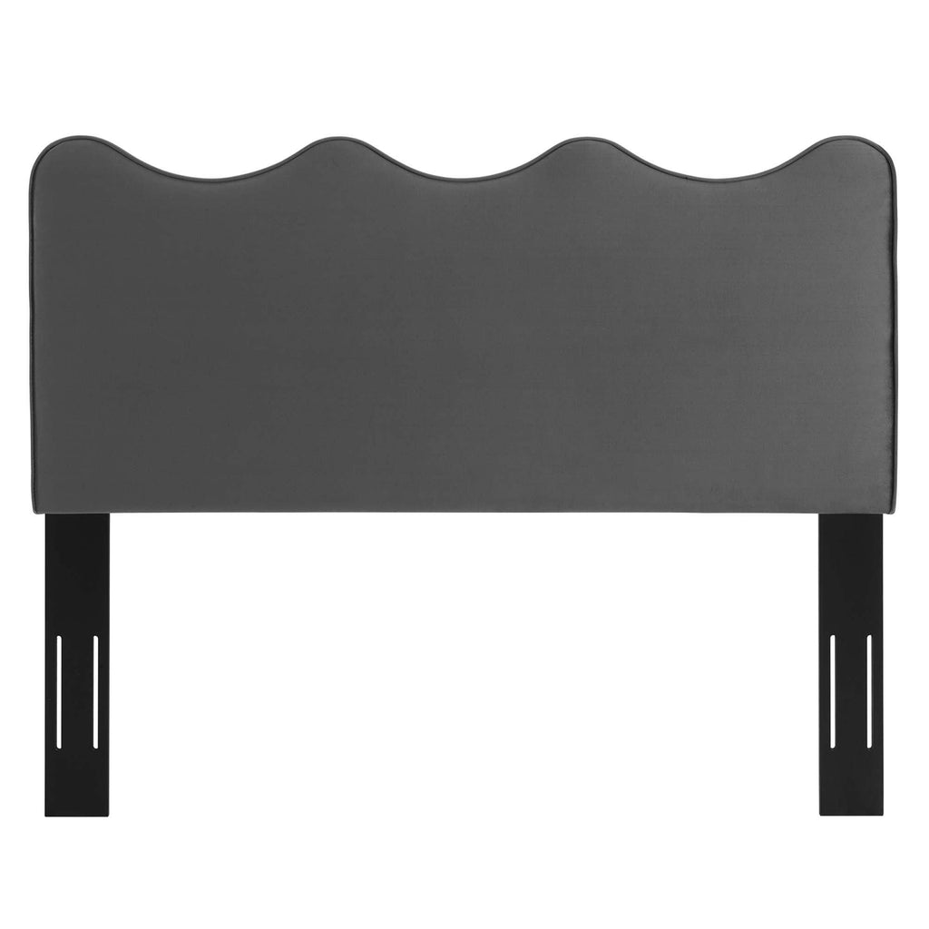Light Gray Velvet Headboard King/California King J752259
