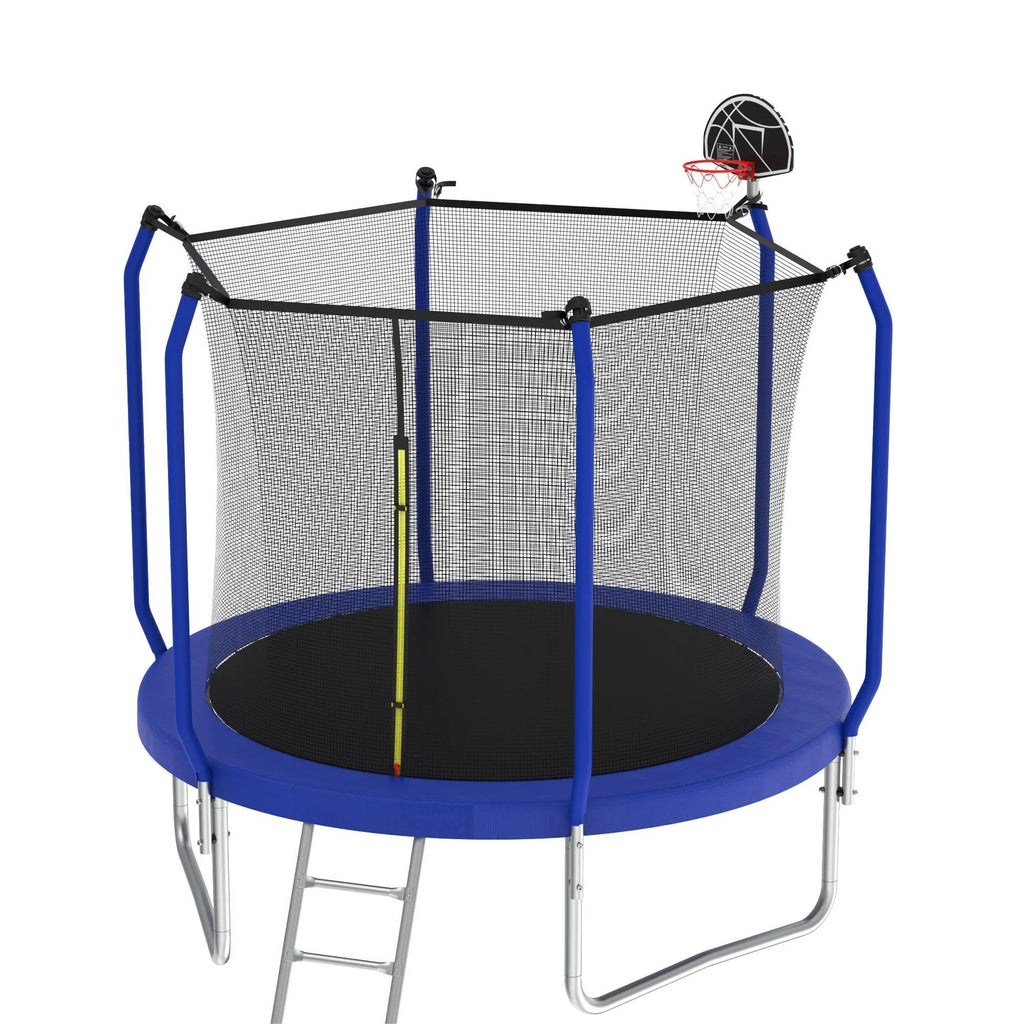 10FT Trampoline with Basketball Hoop and Enclosure Net P254287
