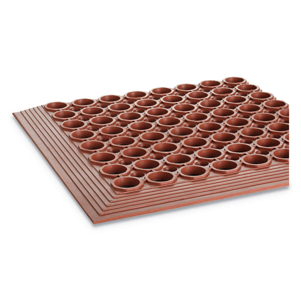 Heavy-Duty Anti-Fatigue Rubber Mat 36 x 60 Terra Cotta F52009