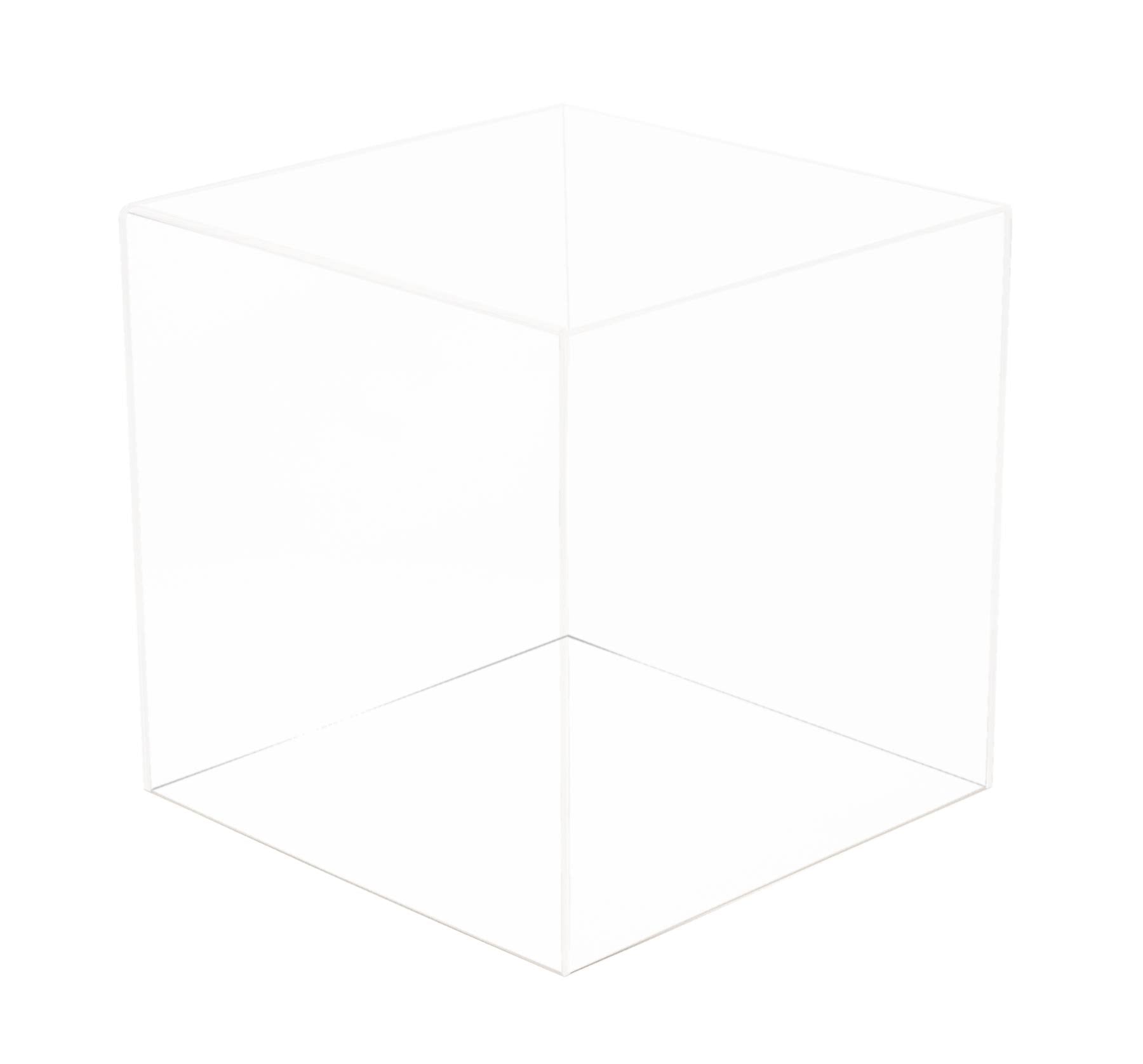 Clear Display Case with Simulated Wood Floor I168