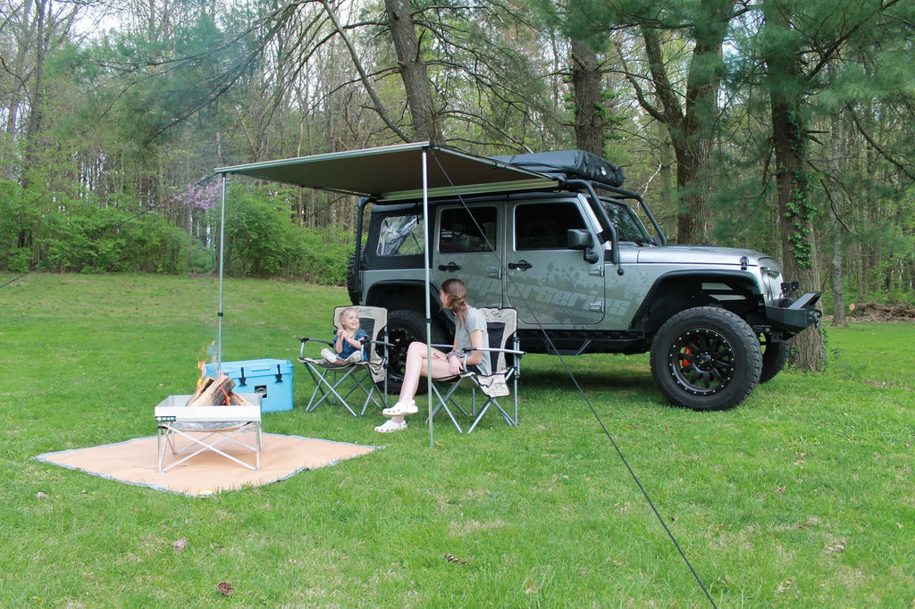 Rooftop Awning 8.2 feet by 6.5 feet Sun Shade Vehicle Shelter H739156