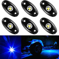 8 Pods Red LED Rock Lights Kit Waterproof Underglow for Jeep Off Road Trucks Car ATV SUV Vehicle Boat Pack of 2 V954270