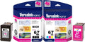 HP 67 MS MICR Black Ink Cartridge and 67 CS Tri-Color Ink Cartridge Pack N364812
