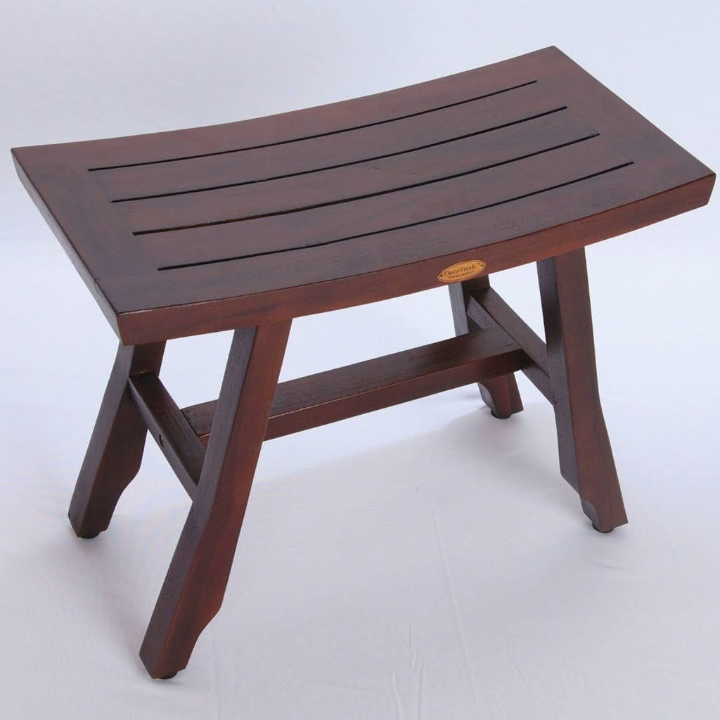 Teak Shower Bench with Foot Leveling Pads S27437