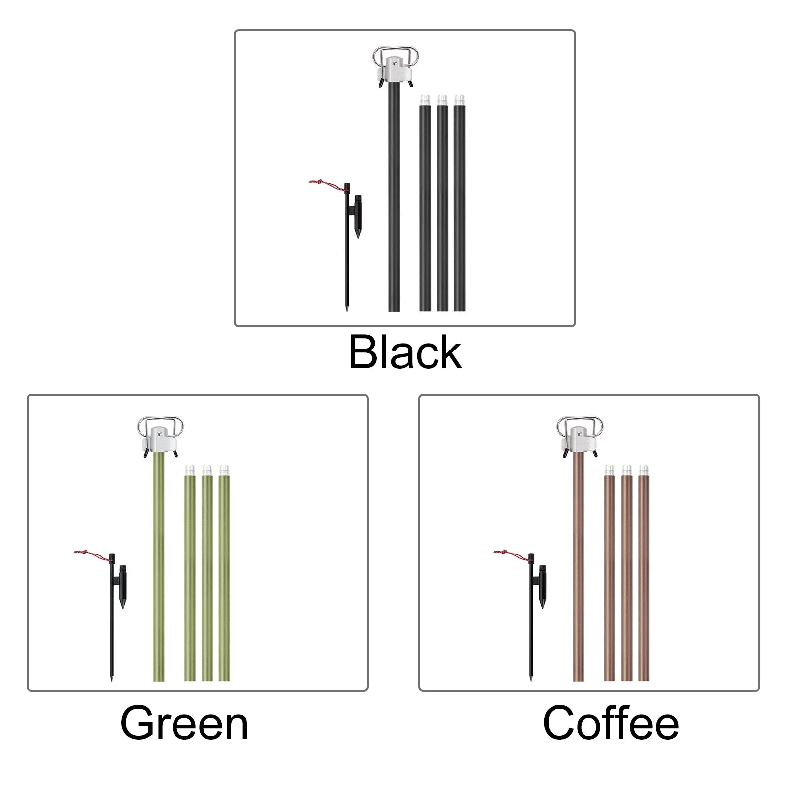 Portable Collapsible Aluminum Lantern Pole I34347