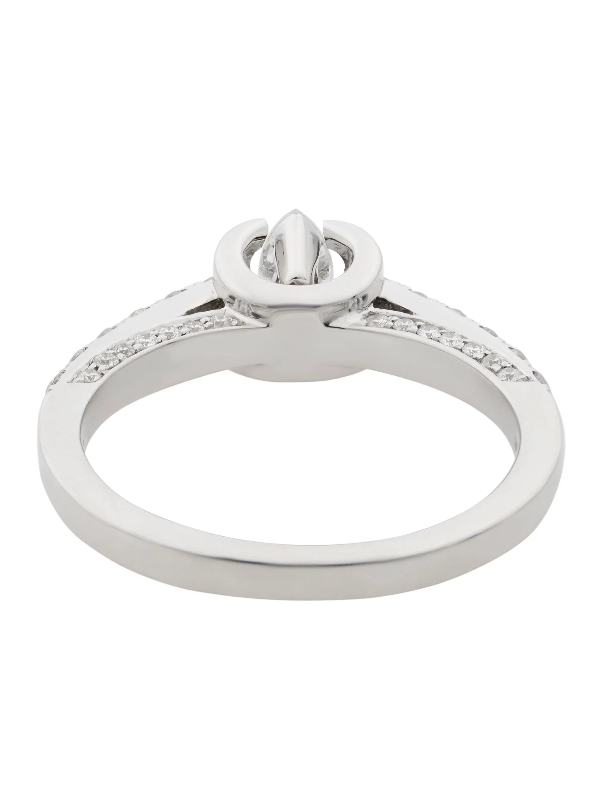 14K White Gold Diamond Accented Engagement Ring F794