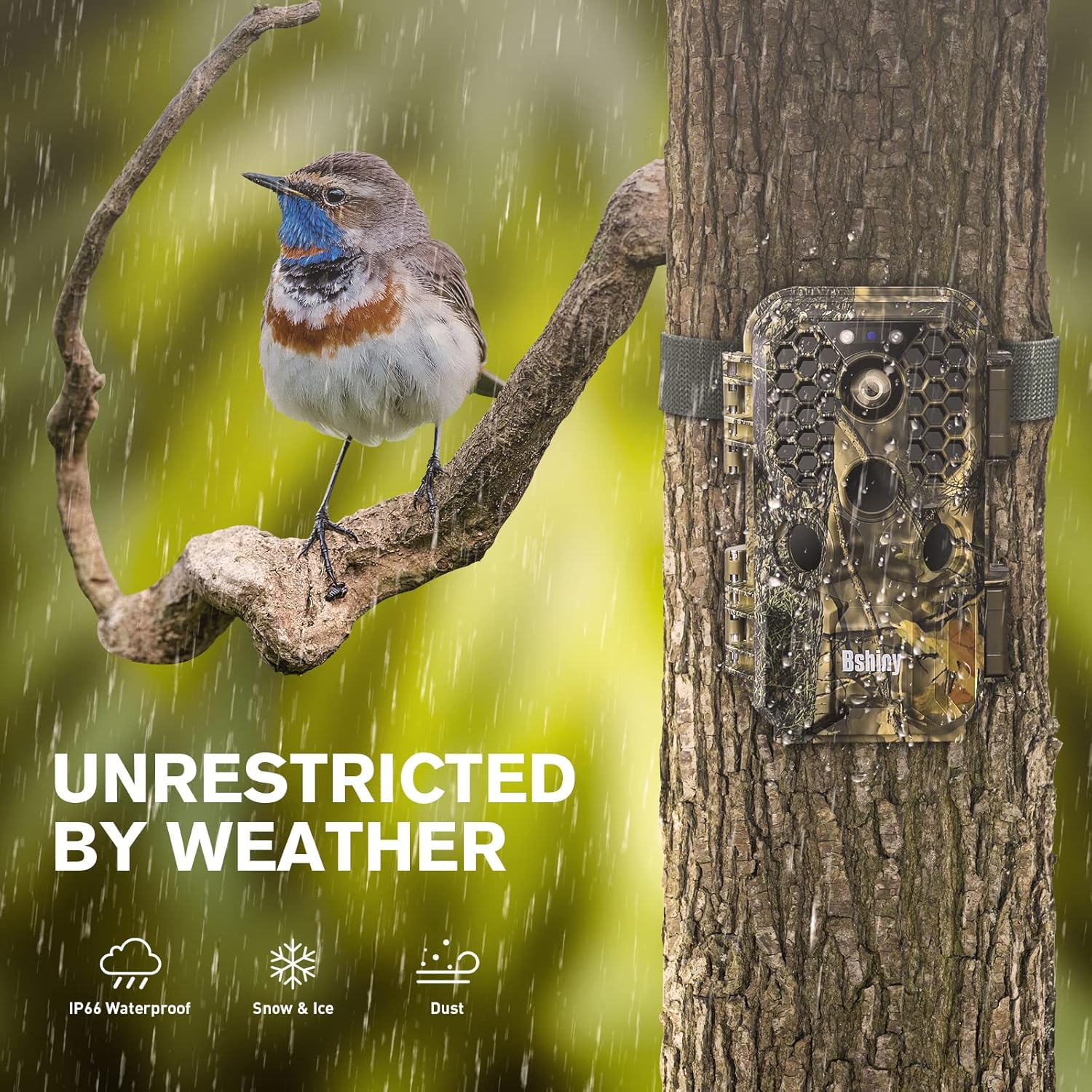 4K 30MP Night Vision Motion Activated Waterproof WiFi Trail Camera Pack of 2 R9381