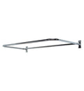Polished Nickel D Shower Rod with Flanges P196