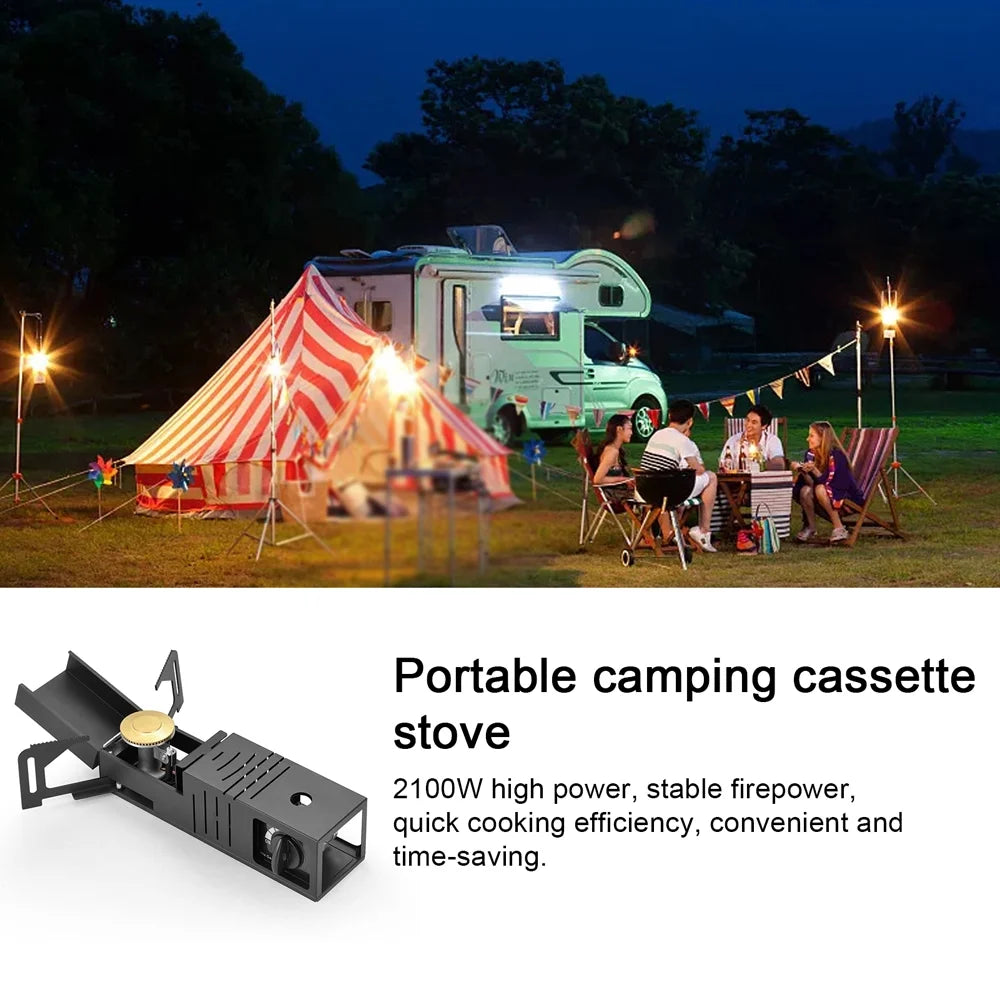 Portable Folding Camping Butane Cassette with Piezoelectric Ignition M675