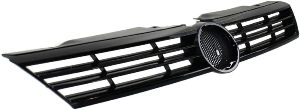 Textured Gray Plastic Grille Assembly with Black Molding G175