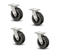 Set of 4 Heavy Duty Swivel Casters with Phenolic Wheel N757806