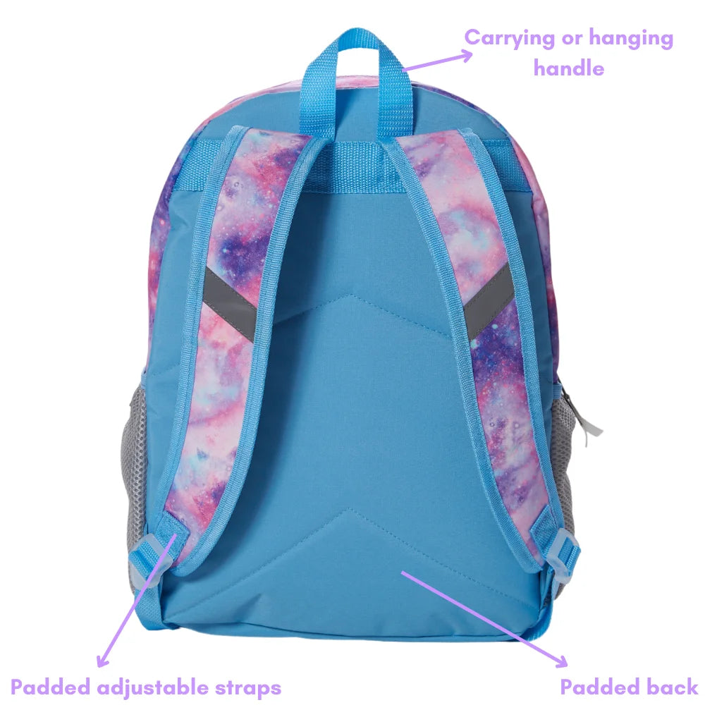 16 inch Light Pink 6 Piece Backpack Set with Lunch Box and Water Bottle U464