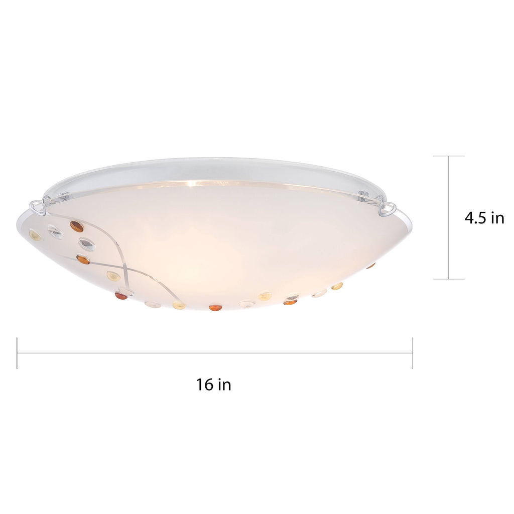 Polished Chrome 3-Light Flush Mount Y7207