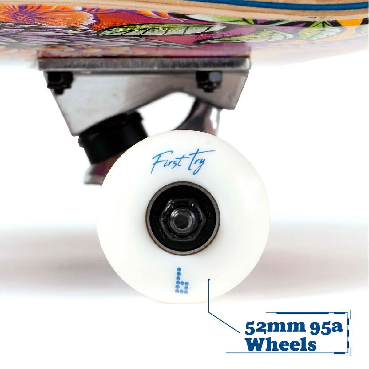 Multicolor 31 In. x 7.75 In. Complete Skateboard with 7-Ply Maple Deck and Abec-7 Bearings F489523