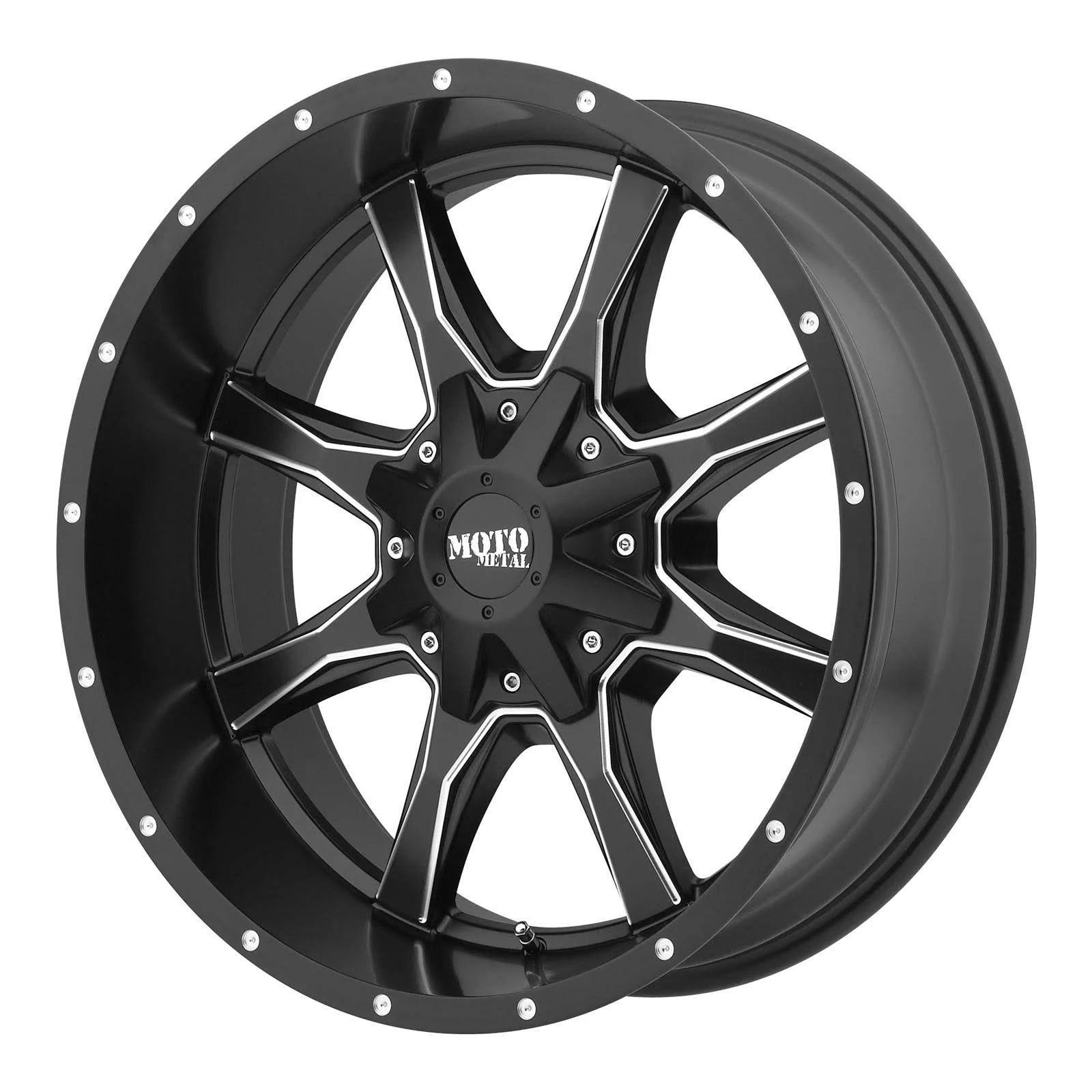 17x9 Satin Black Milled Wheel T6624