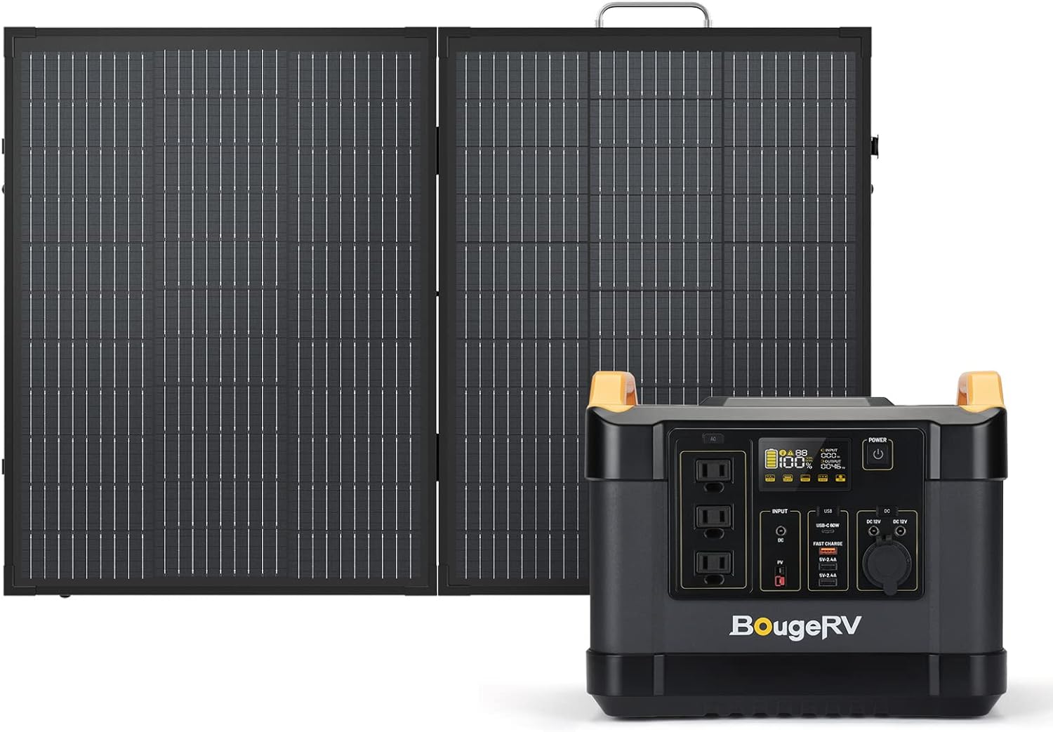 1200W 1100Wh Solar Generator with Pure Sine Wave AC Outlet F722642