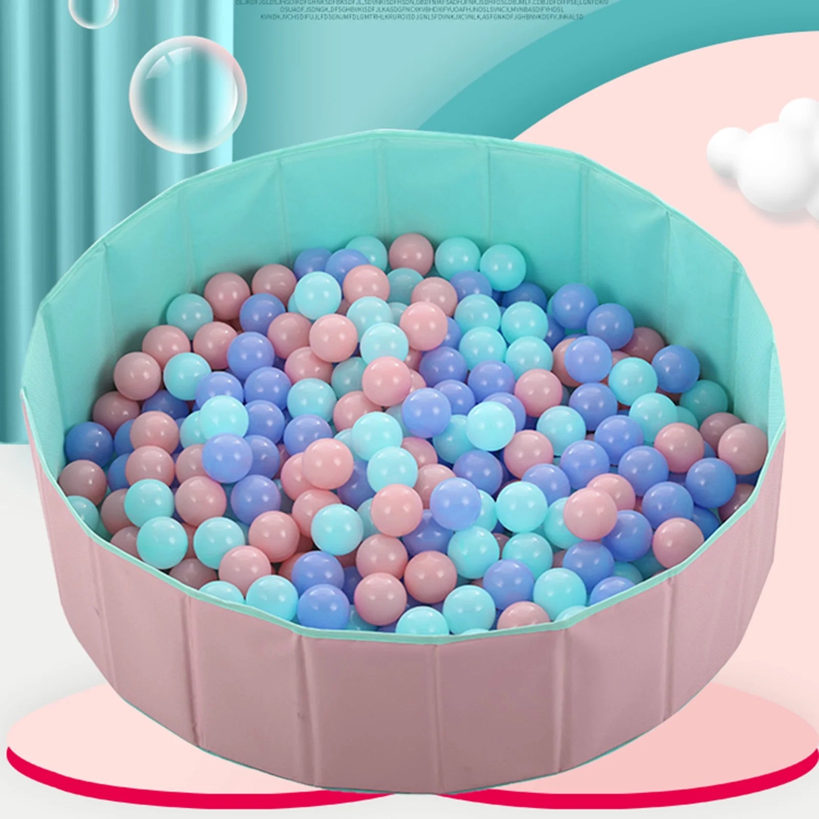 100Pcs Crush Proof Plastic Ball Pit Balls Mixed Colors X9781
