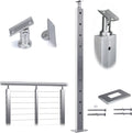 36x1x2 Stainless Steel Brushed Pre-Drilled Post N500