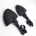 Black Peg Mounting Kit with U Shape Foot Peg Footrest for 1.5 Inch Front Engine Guard Frame Tube P2629