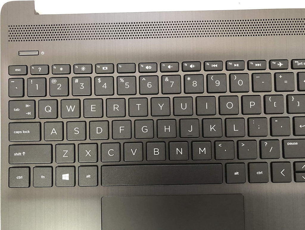 Gray Laptop Upper Case Palmrest Keyboard Touchpad Assembly J43062