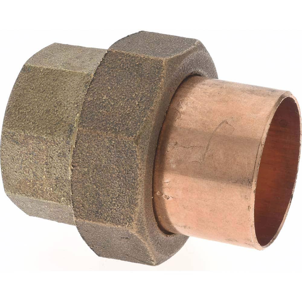 1-1/2x22 Wrot Copper Pipe Union, Solder Joint F1387