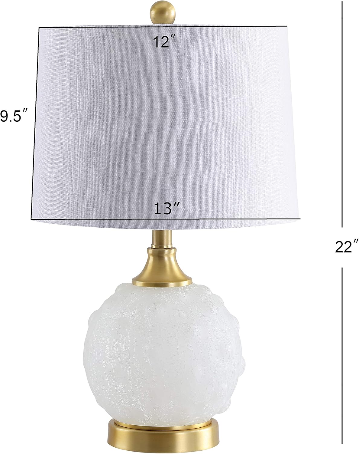 White/Brass Gold LED Lamp N6748