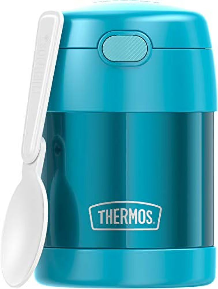 Teal 10 Ounce Stainless Steel Vacuum Insulated Kids Food Jar with Folding Spoon S88619