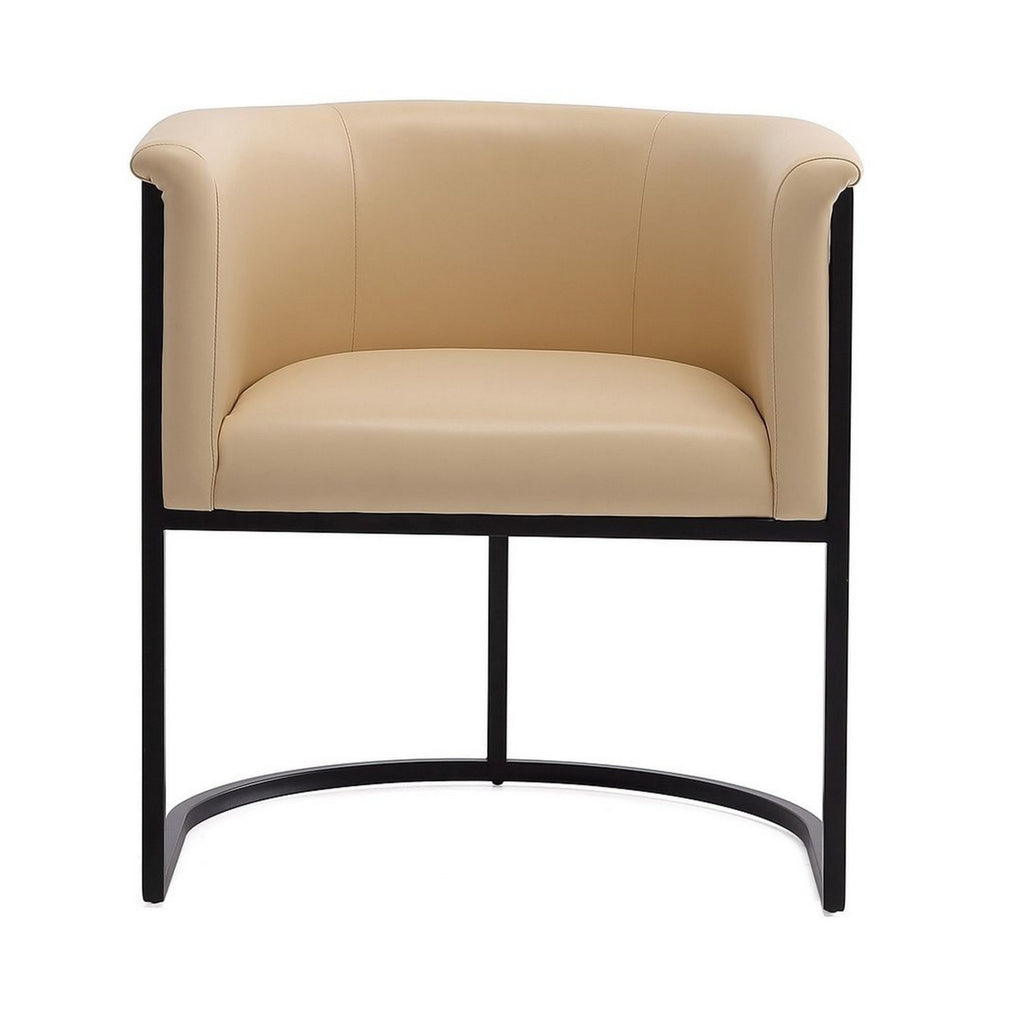 Tan and Black Faux Leather Dining Chair C322610