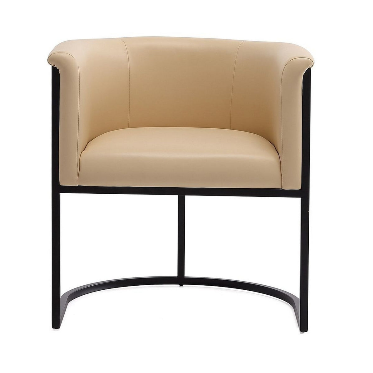 Tan and Black Faux Leather Dining Chair C322610