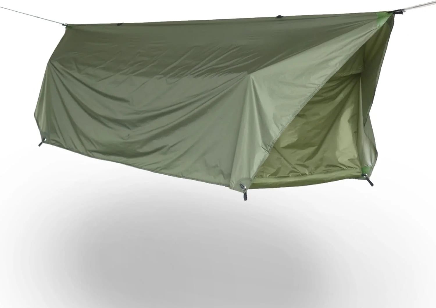 Forest Green Waterproof Lay Flat Hammock Tent with Mosquito Net and Rainfly B46008