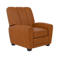 Camel Faux Leather Pushback Recliner Y9088