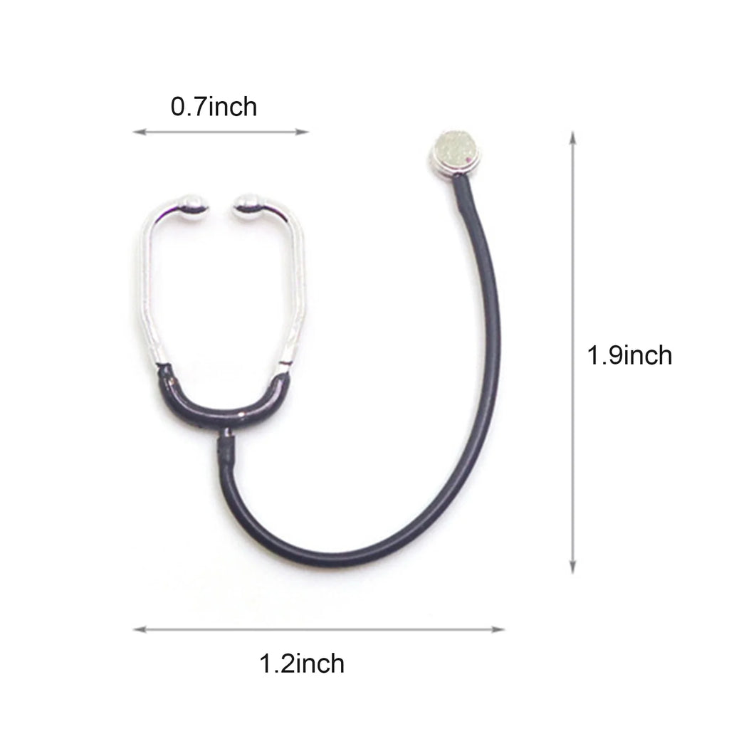 5Pcs 1/12 Dollhouse Mini Stethoscope Hospital Accessories Toys Set R48729