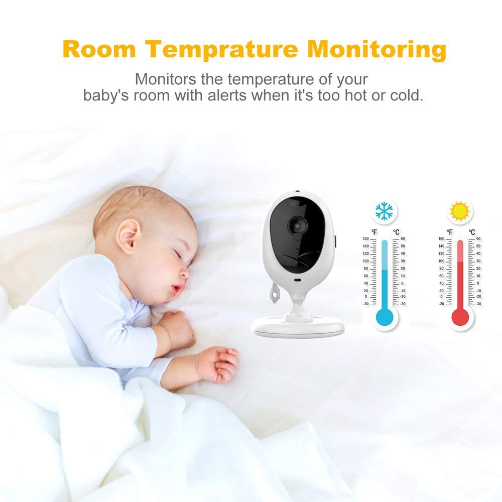 Video Baby Monitor with Two Cameras and 4.3" LCD P6130