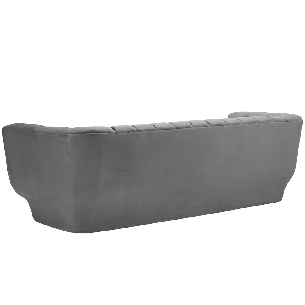 Grey Velvet Sofa J536