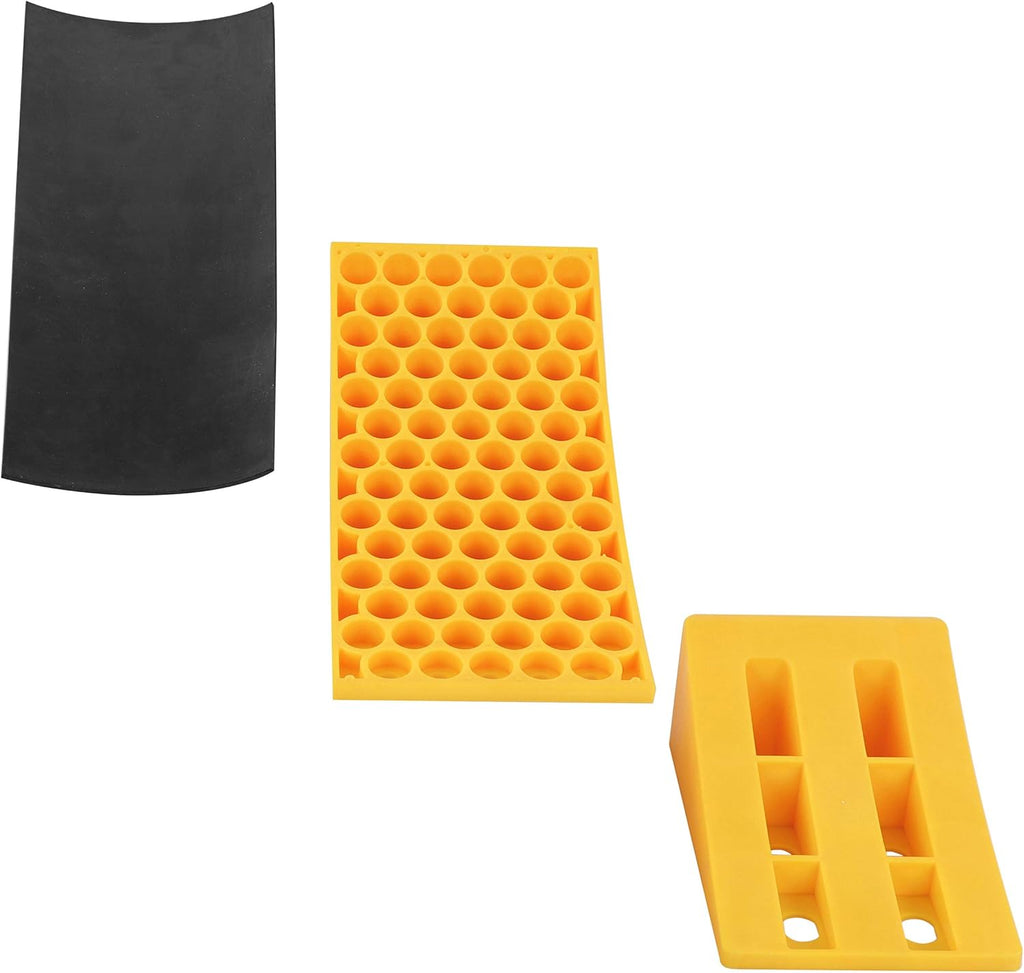 2 Camper Leveling Blocks and Chock Blocks Kit with Anti-Slip Rubber Mats and Storage Bag W82572