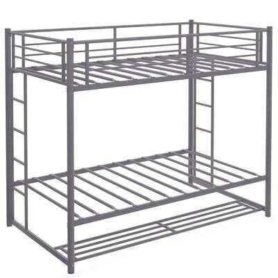 Twin Over Twin Bunk Bed with Storage, Gray U7874