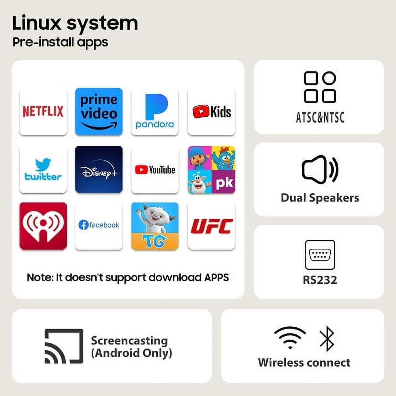 43 inch 2000nits IP66 Waterproof 4K UHD TV Y470320