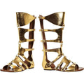 Black Leather Gladiator Sandals T97722