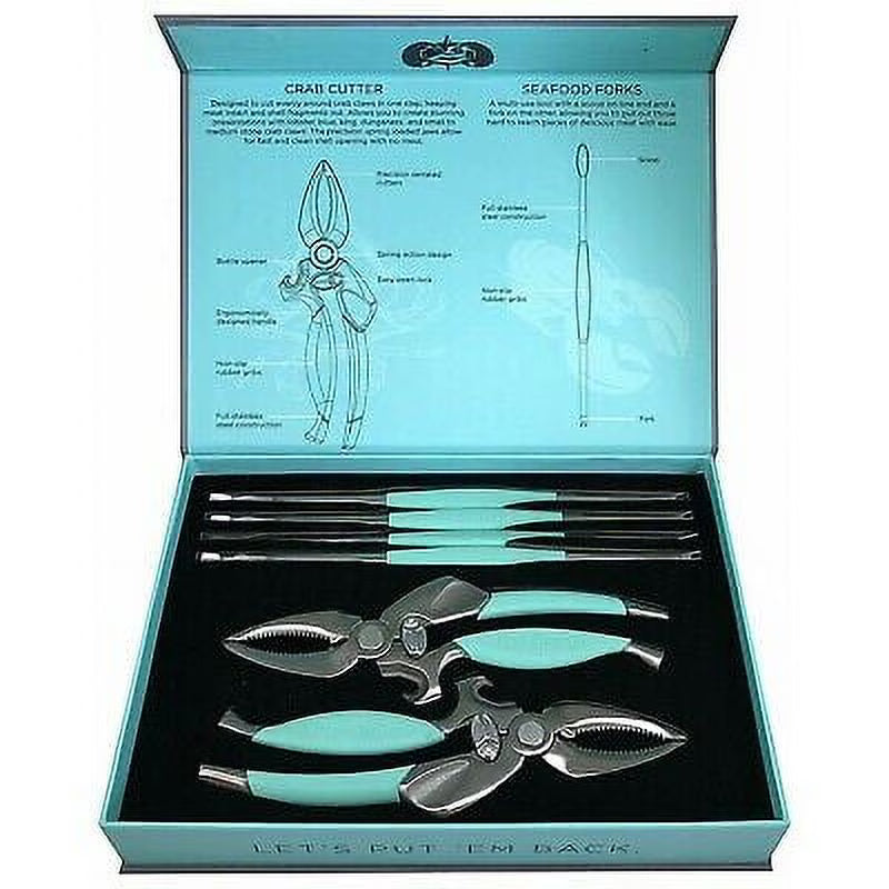Crab & Lobster Tool Set, 2 Crab Crackers & 4 Seafood Forks C749