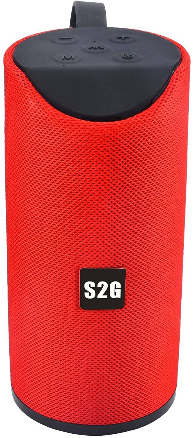 Red Stereo Bluetooth Speakers with Radio, Micro SD Slot & USB Player H862910