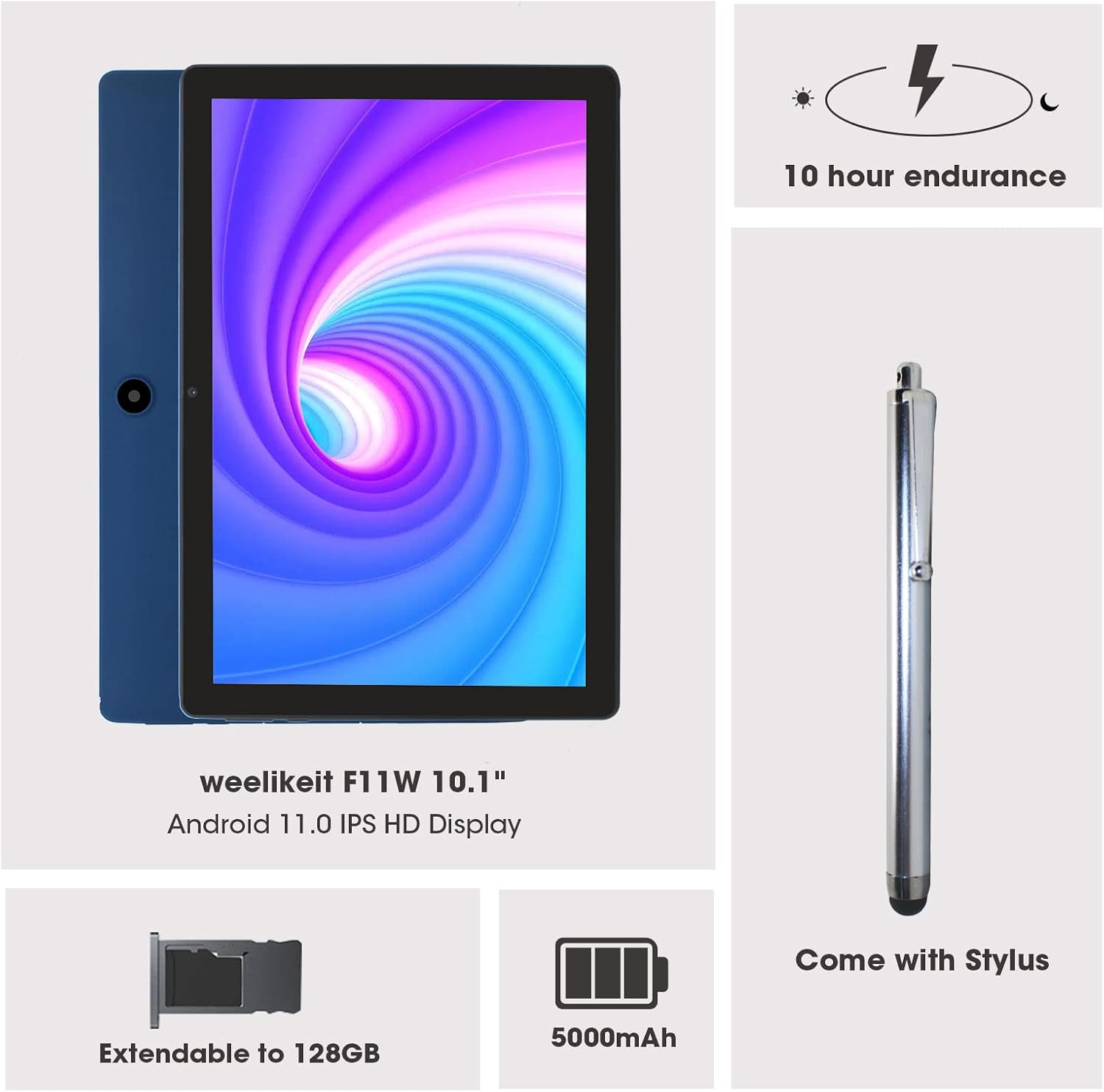 10 Inch Android 11 Tablet PC with 3GB RAM 32GB ROM J59588