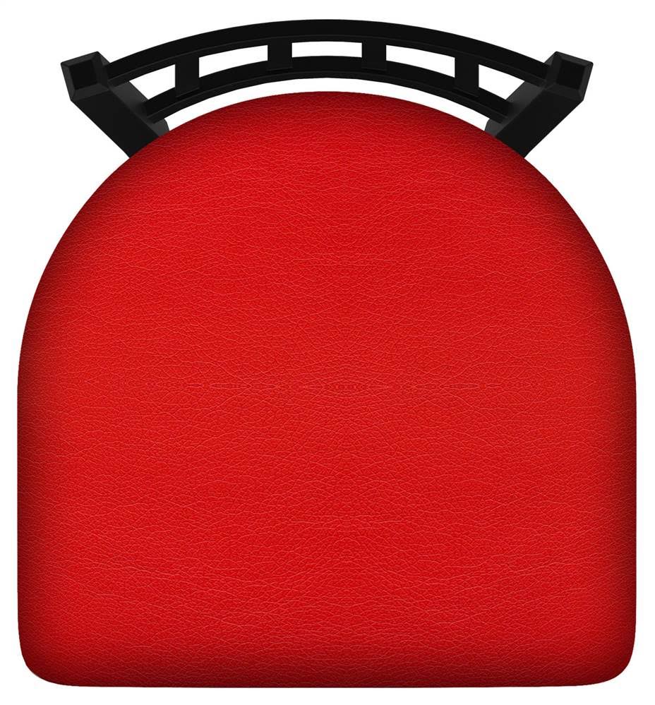 25x22 Swivel Counter Stool with Black Wrinkle Finish and Canter Red Seat O306
