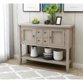 Antique Gray 4 Drawer Acacia Wood Buffet Table I746