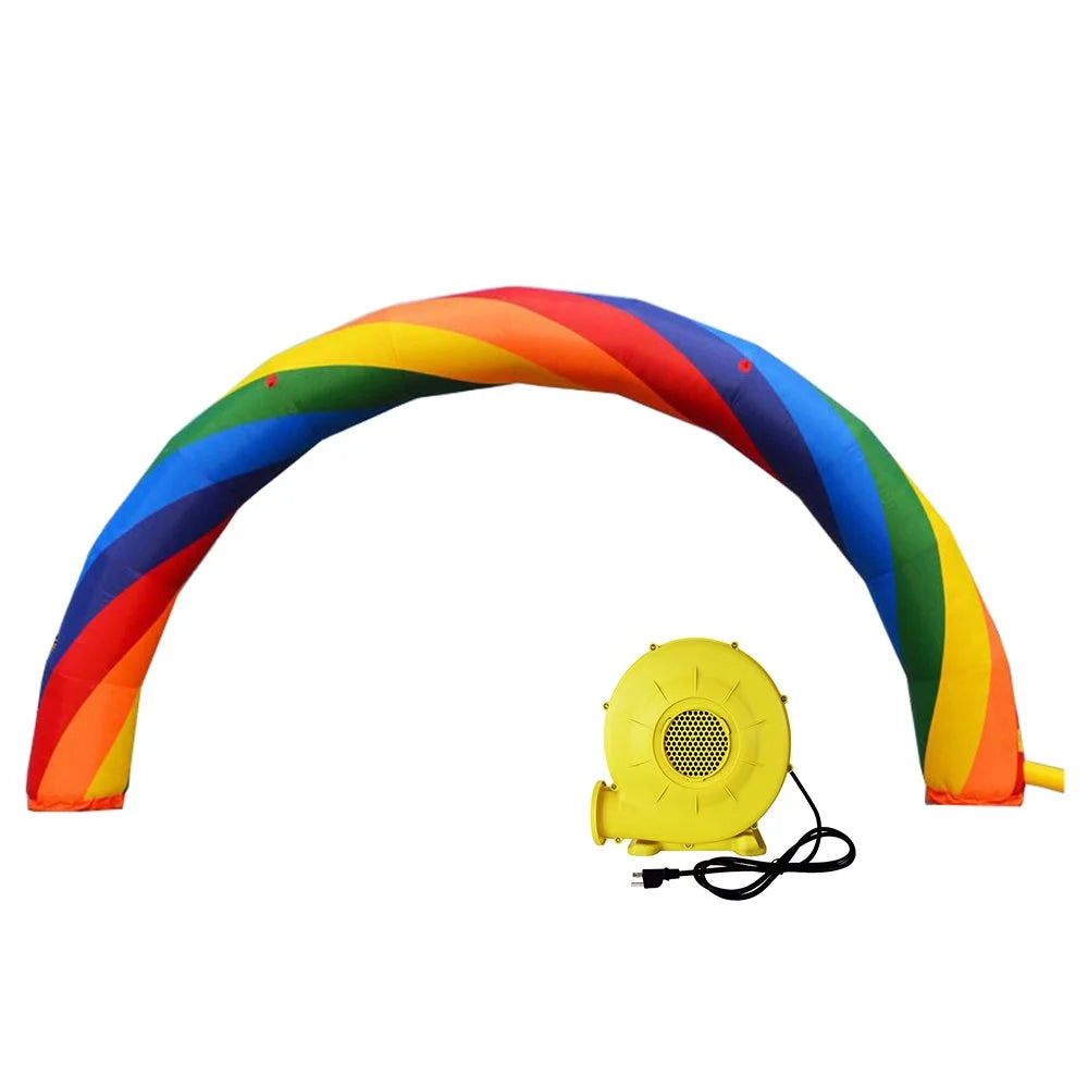 10M Inflatable Rainbow Arch with PU Coated with 110V Blower W137
